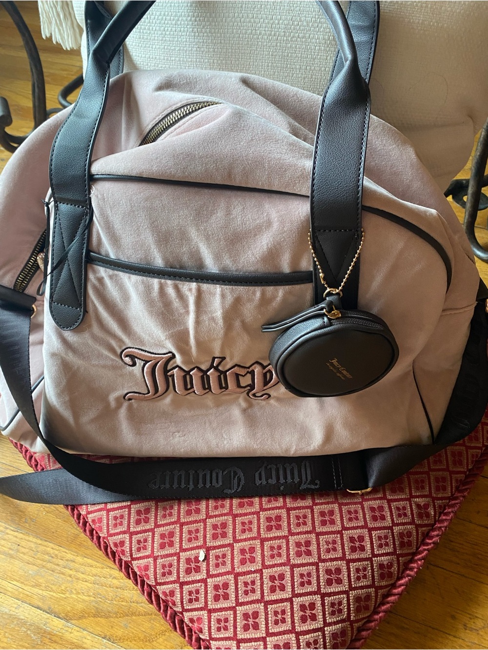 Juicy Couture Blush Pink Duffel withbrown Accents